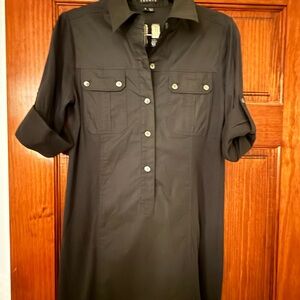 Theory Black Long Sleeve Dress